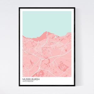 Musselburgh City Map Print