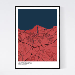 Musselburgh City Map Print