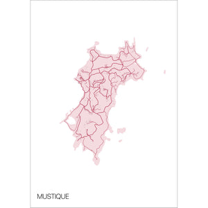 Map of Mustique, Saint Vincent and The Grenadines