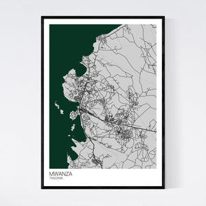 Mwanza City Map Print