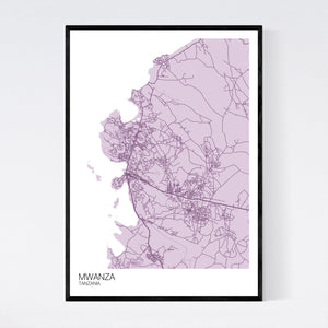 Mwanza City Map Print