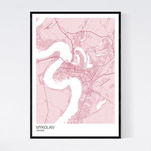 Mykolaiv City Map Print