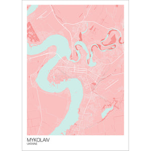 Map of Mykolaiv, Ukraine