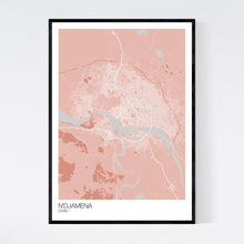 Load image into Gallery viewer, N&#39;Djamena City Map Print