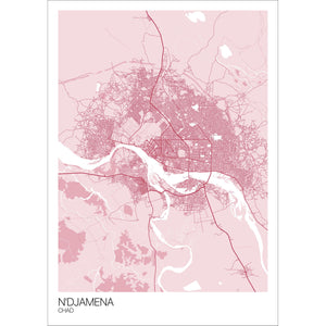 Map of N'Djamena, Chad