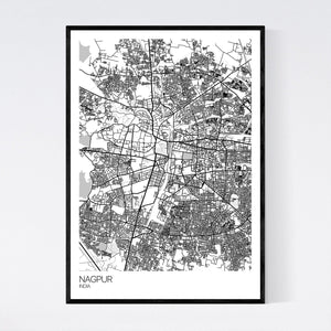 Nagpur City Map Print