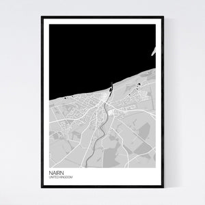 Nairn Town Map Print