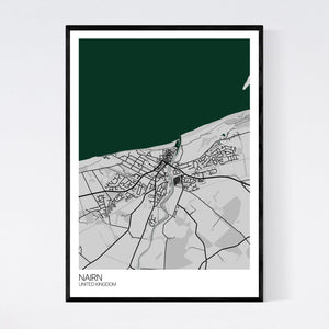 Nairn Town Map Print