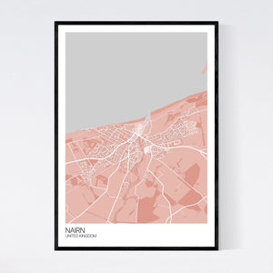 Nairn Town Map Print