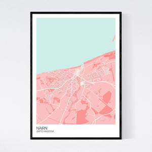 Nairn Town Map Print