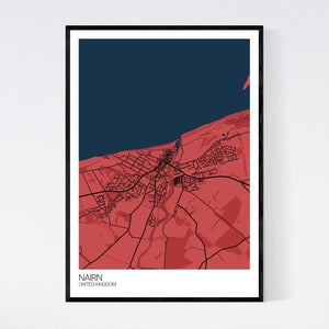 Nairn Town Map Print