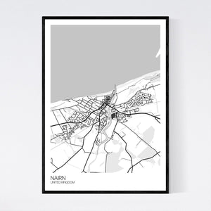 Nairn Town Map Print