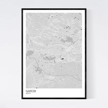 Load image into Gallery viewer, Nairobi City Map Print