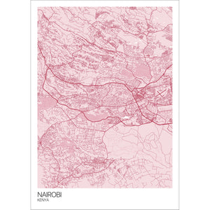 Map of Nairobi, Kenya