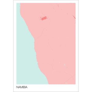 Map of Namibia, 