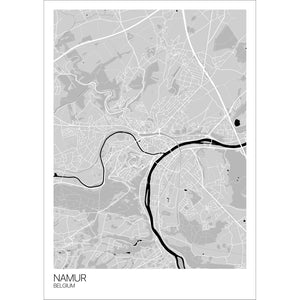 Map of Namur, Belgium