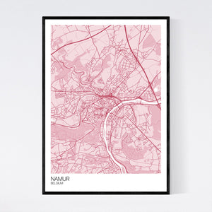 Namur City Map Print