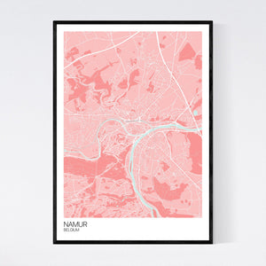 Namur City Map Print