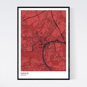 Namur City Map Print