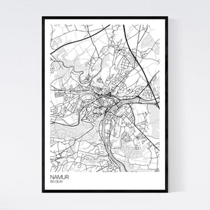Namur City Map Print