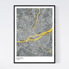 Load image into Gallery viewer, Nantes City Map Print