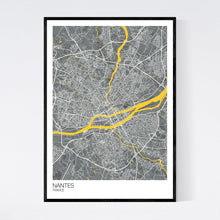 Load image into Gallery viewer, Nantes City Map Print