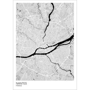 Map of Nantes, France