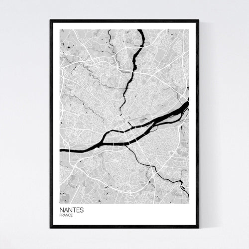 Map of Nantes, France