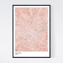 Load image into Gallery viewer, Nantes City Map Print