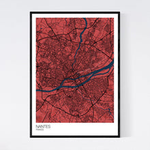 Load image into Gallery viewer, Nantes City Map Print