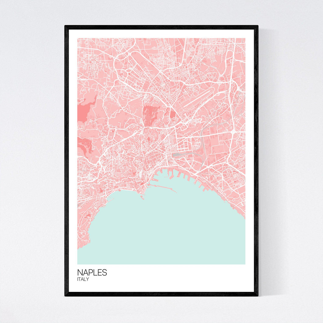 Map of Naples, Italy
