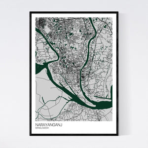 Narayanganj City Map Print