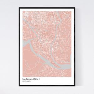 Narayanganj City Map Print