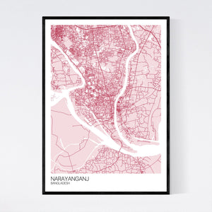 Narayanganj City Map Print