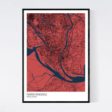 Load image into Gallery viewer, Narayanganj City Map Print