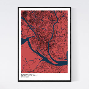 Narayanganj City Map Print