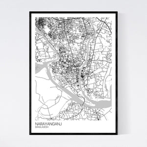 Narayanganj City Map Print