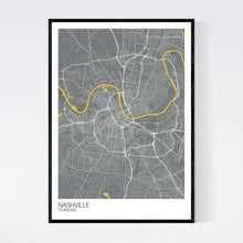 Load image into Gallery viewer, Nashville City Map Print