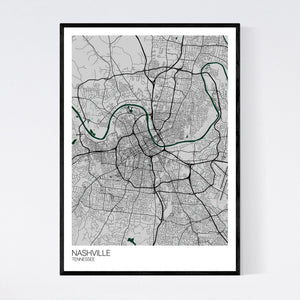 Map of Nashville, Tennessee