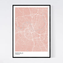 Load image into Gallery viewer, Nashville City Map Print