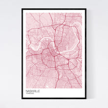 Load image into Gallery viewer, Nashville City Map Print