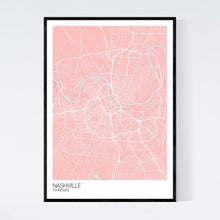 Load image into Gallery viewer, Nashville City Map Print