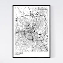 Load image into Gallery viewer, Nashville City Map Print