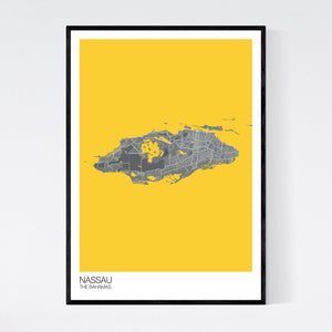 Nassau Island Map Print