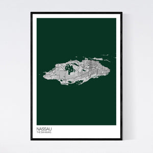 Nassau Island Map Print