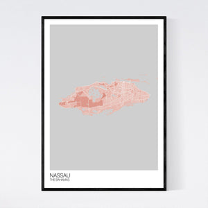 Nassau Island Map Print