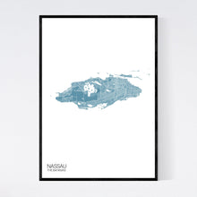 Load image into Gallery viewer, Nassau Island Map Print