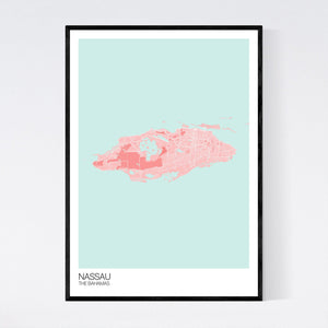 Nassau Island Map Print