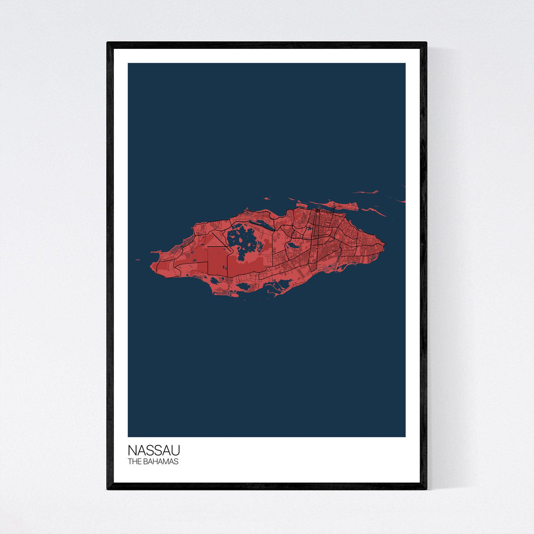 Nassau Island Map Print
