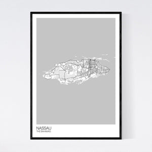 Nassau Island Map Print